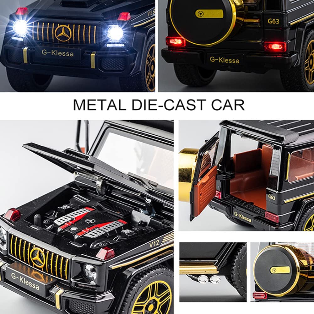 Mercedes AMG G63 G-KLESSA Metal Car Toys For Kids 1:24 [Black]