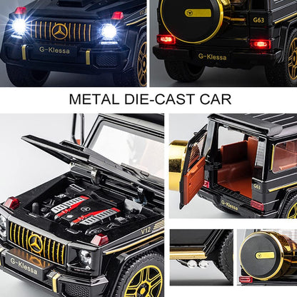 Mercedes AMG G63 G-KLESSA Metal Car Toys For Kids 1:24 [Black]