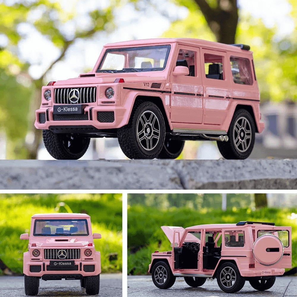 Mercedes AMG G63 G-KLESSA Metal Car Toys For Kids 1:24 [Pink]