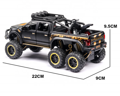 Ford Raptor Metal Car Toys For Kids 1:24 - Black