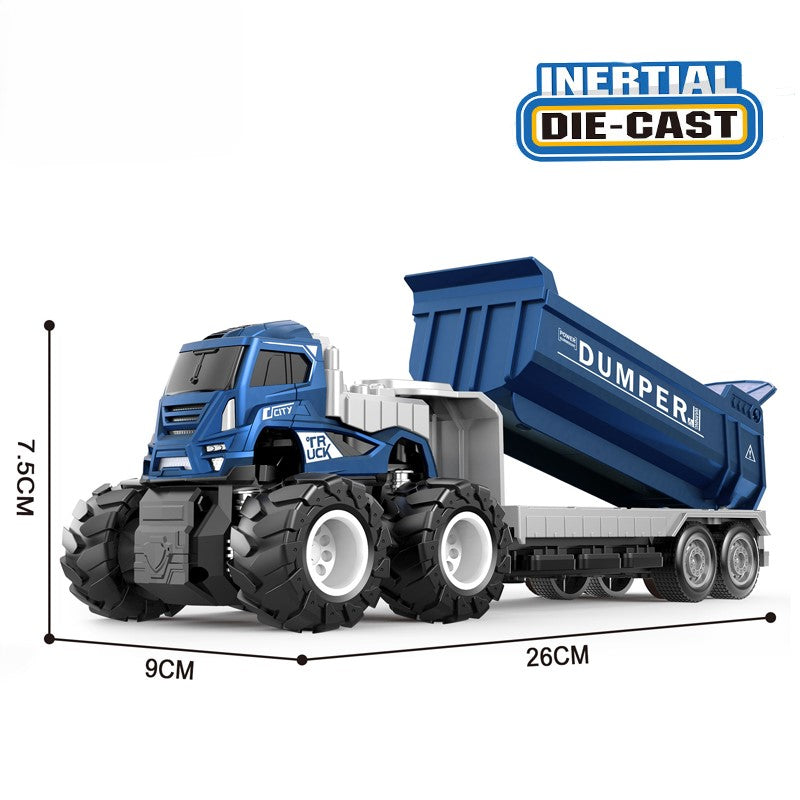 Dumper Truck Diecast Alloy Construction Metal Truck Toys for Boys and Girls - Blue