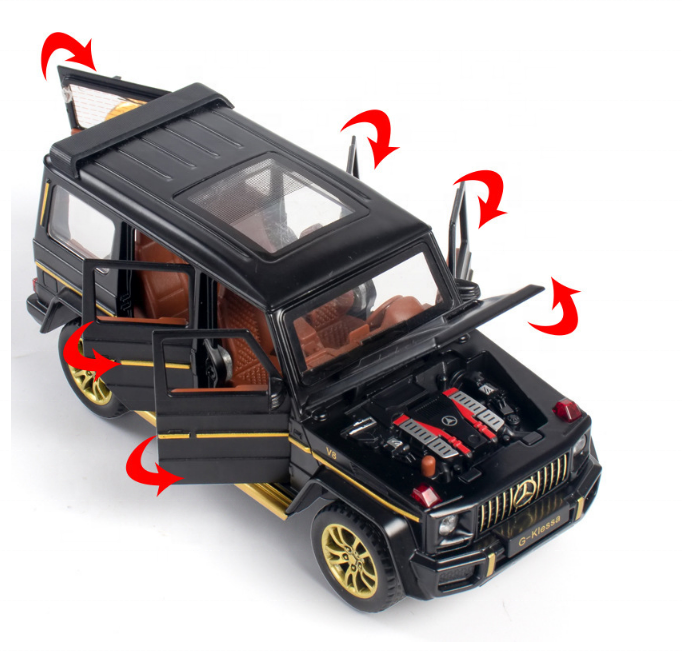 Mercedes Benz G63 Metal Car Toys For Kids 1:24 - Black