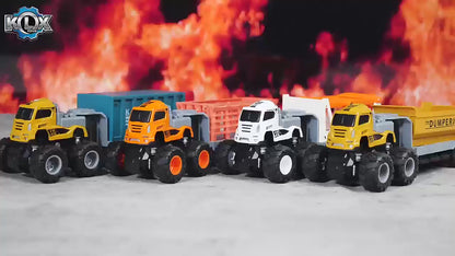 Truck Toys Diecast Alloy Friction Powered Animals Carrier Truck Toy - Skyblue