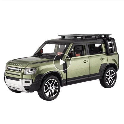 Land Rover Defender Metal Car Toys For Kids 1:24 [Silver-Black]