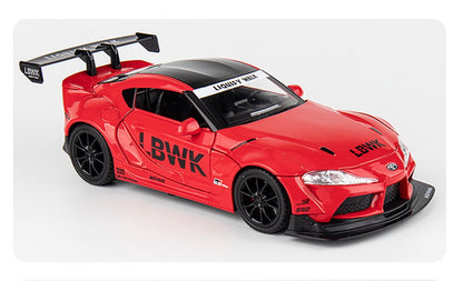 Toyota Supra LBWK Racing Metal Car Toys For Kids 1:22 [Red]