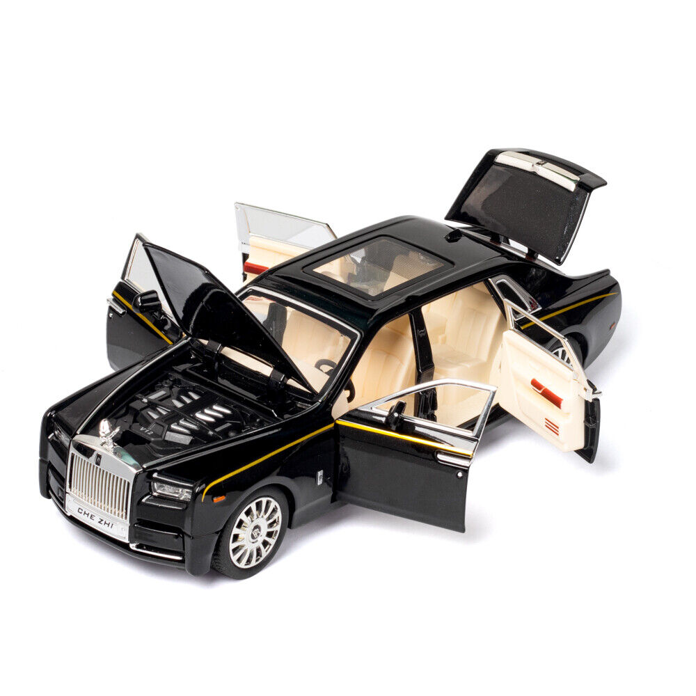 Rolls Royce Phantom Metal Car Toys For Kids 1:24 - Black