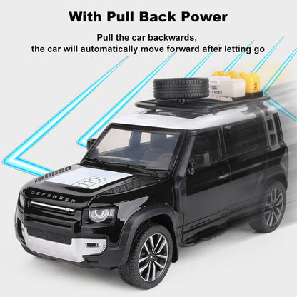 Authorized Land Rover Defender Metal Car Toys For Kids 1:24 - Black