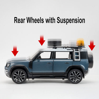 Authorized Land Rover Defender Metal Car Toys For Kids 1:24 - Blue