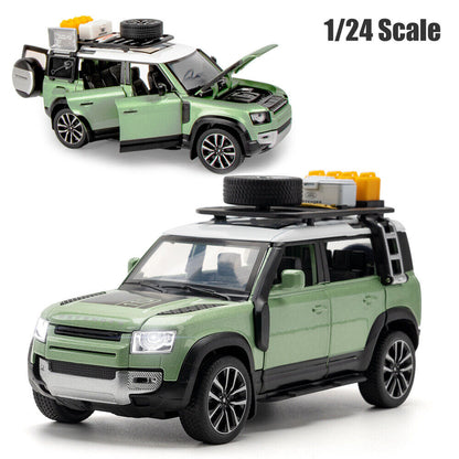 Authorized Land Rover Defender Metal Car Toys For Kids 1:24 - Green