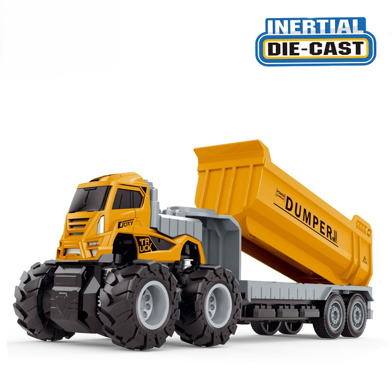 Dumper Truck Diecast Alloy Construction Toys for Boys and Girls - Yellow