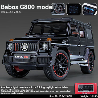 Mercedes Benz Brabus 800 With Spray Metal Car Toys For Kids 1:18 - Black