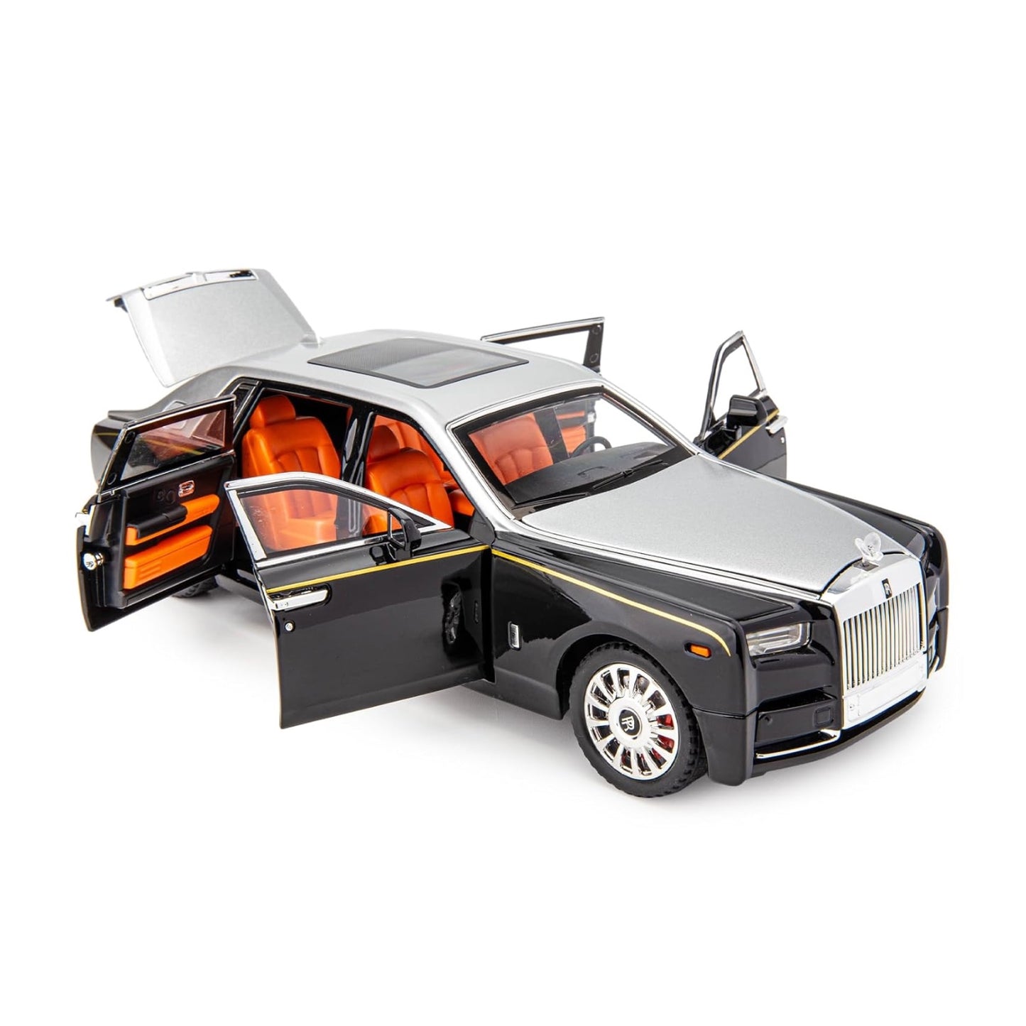 Rolls Royce Phantom Metal Car Toys For Kids 1:18 - Silver