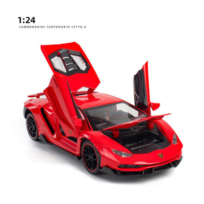 Lambo Sports Car Metal Car Toys For Kids 1:24 - Red