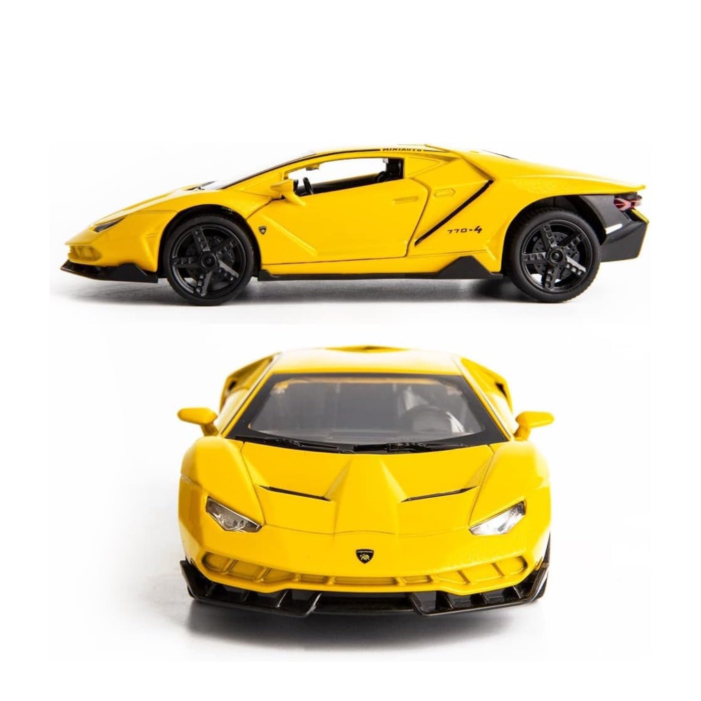 Lambo Sports Car Metal Car Toys For Kids 1:24 - Yellow