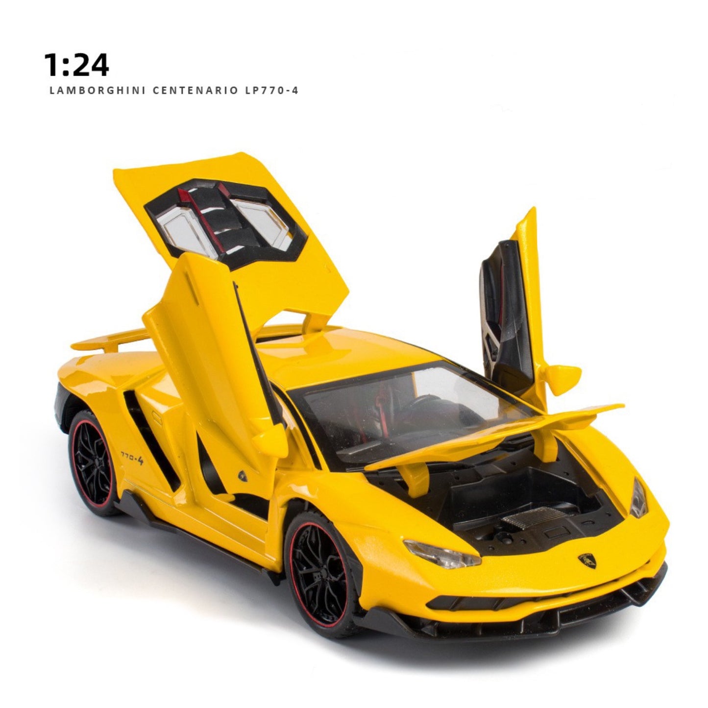 Lambo Sports Car Metal Car Toys For Kids 1:24 - Yellow