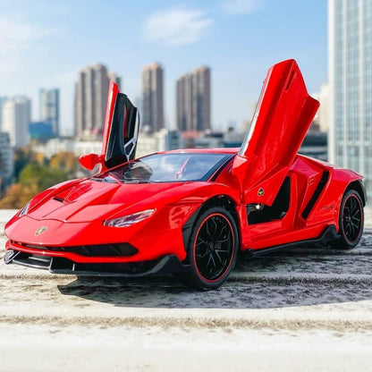 Lambo Sports Car Metal Car Toys For Kids 1:24 - Red