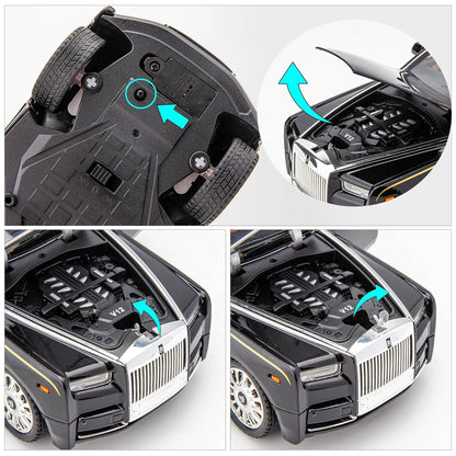 Rolls Royce Phantom Metal Car Toys For Kids 1:18 - Black